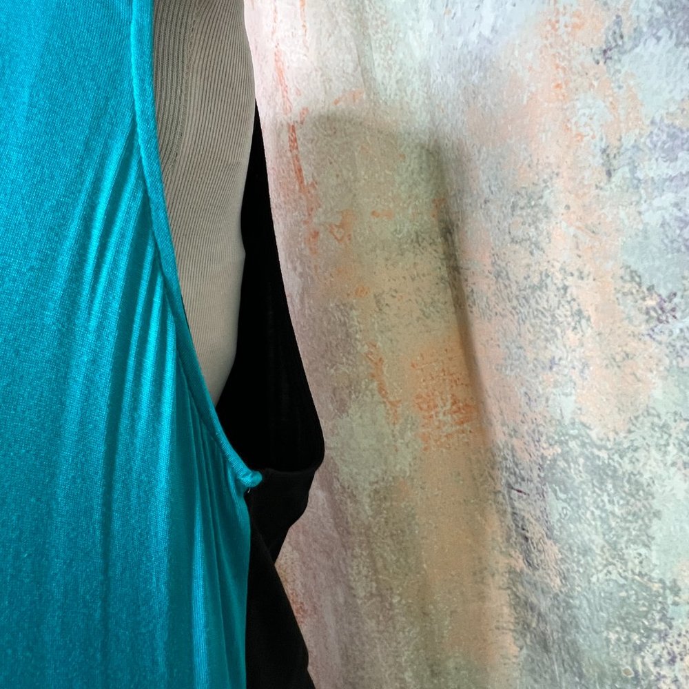 Bi @ Fang # Color Block Plus Size Maxi Casual Dre… - image 5